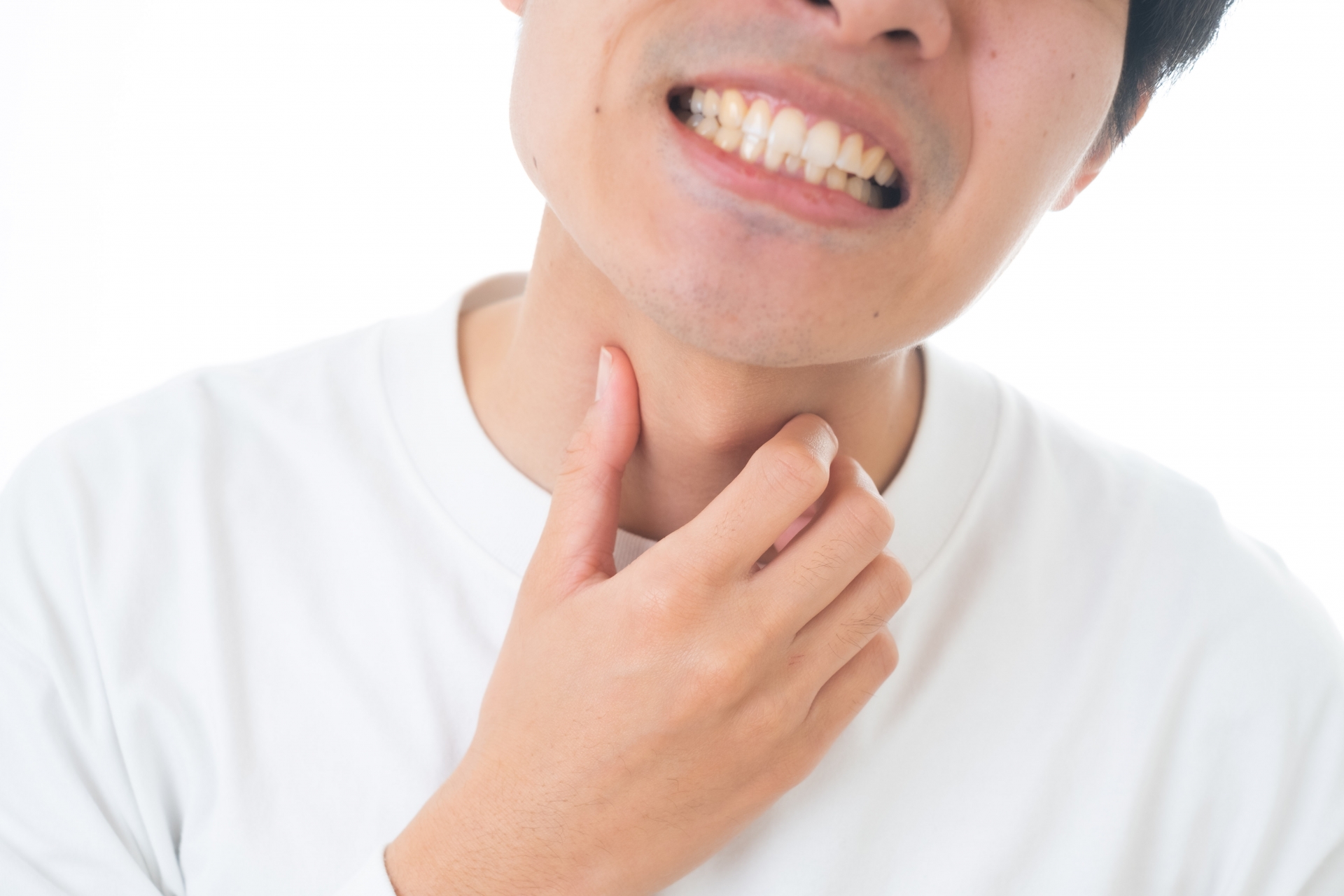 急性扁桃炎（のどの強い痛み・高熱・頸部リンパ節の腫れ）